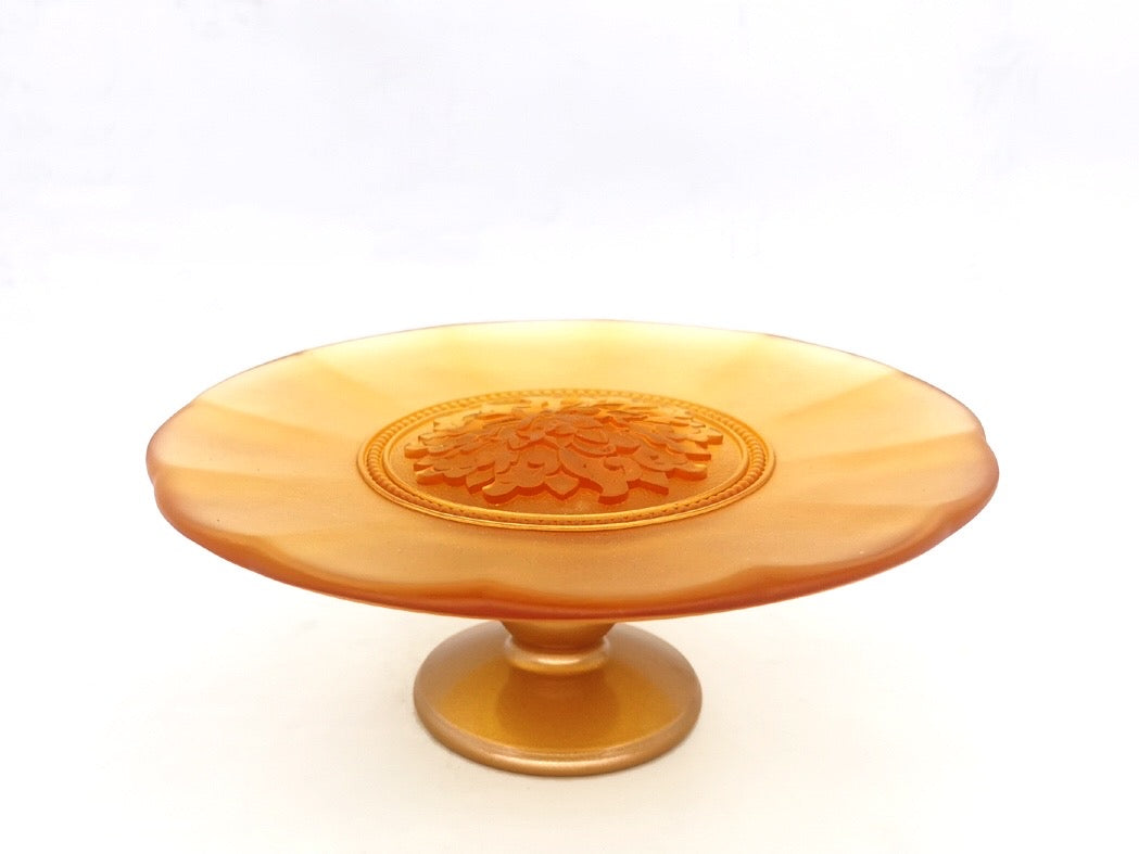 TXJ-325 Liuli Decoration Crystal Rosette Fruit Plate