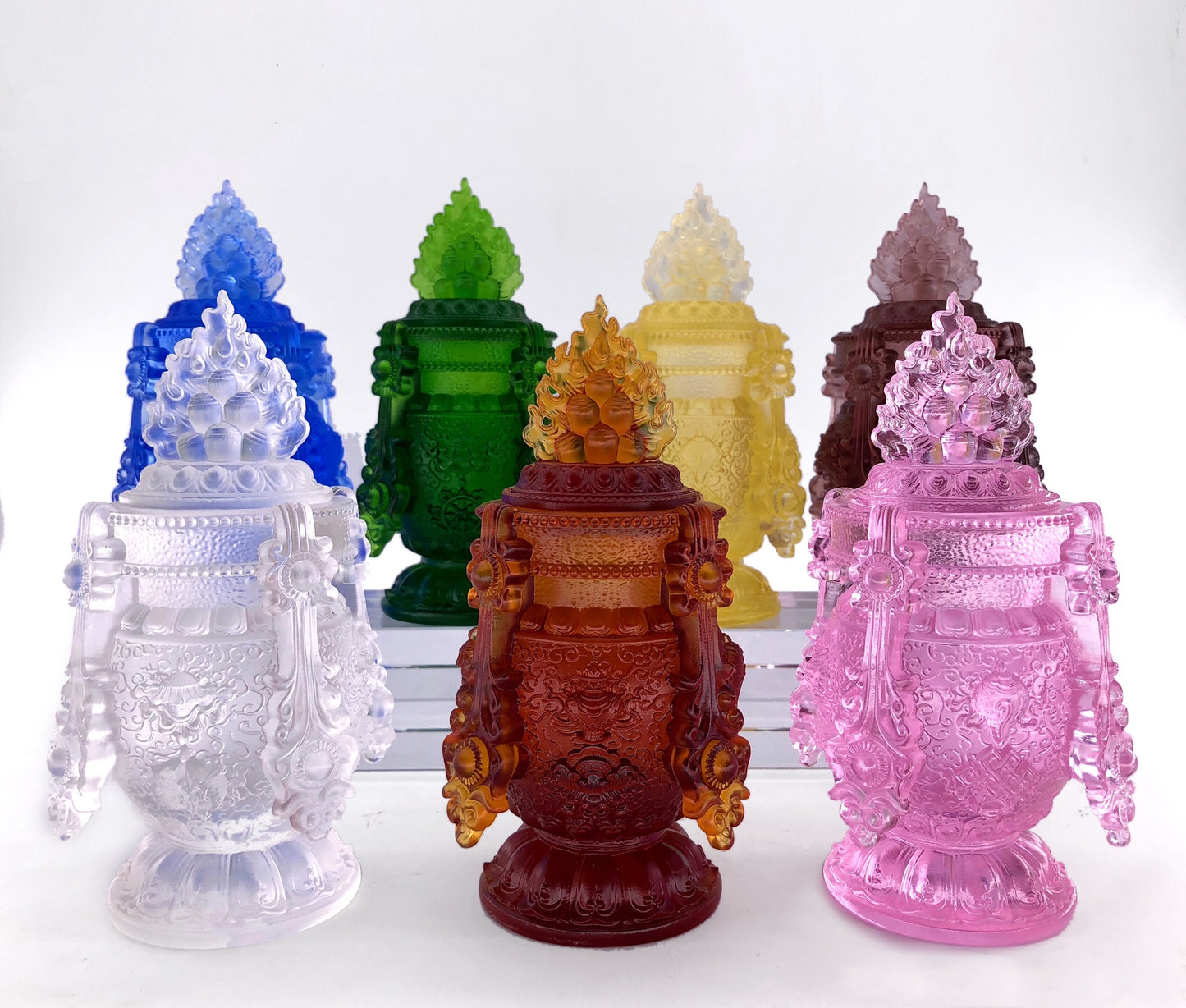 TXJ-362 Fengshui Home Decorative Ornaments Traditional Liuli Mani Bottle Wealth Vase