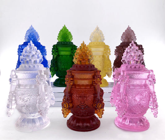 TXJ-362 Fengshui Home Decorative Ornaments Traditional Liuli Mani Bottle Wealth Vase