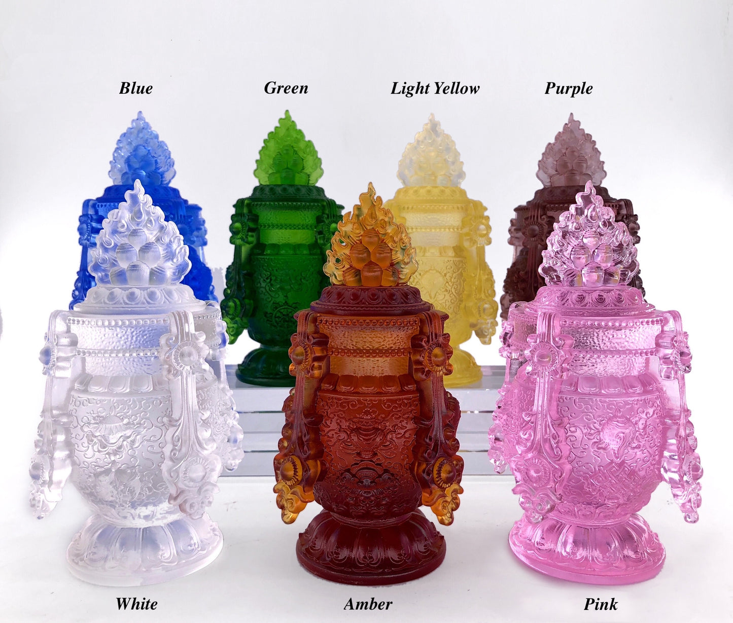 TXJ-362 Fengshui Home Decorative Ornaments Traditional Liuli Mani Bottle Wealth Vase