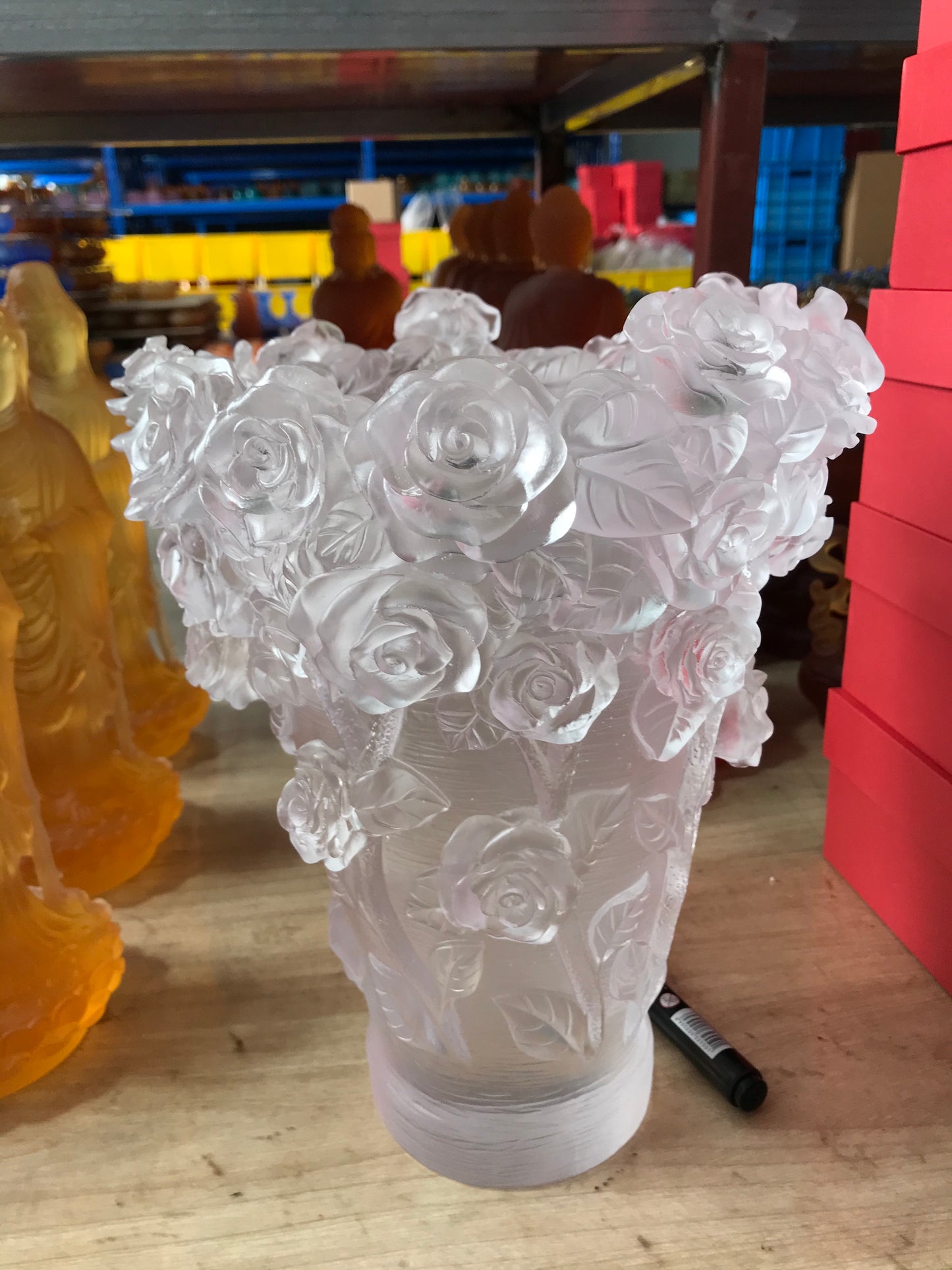 TXJ-940 Rose Vase Wedding Party Decoration Centerpiece Traditional Liuli crystal