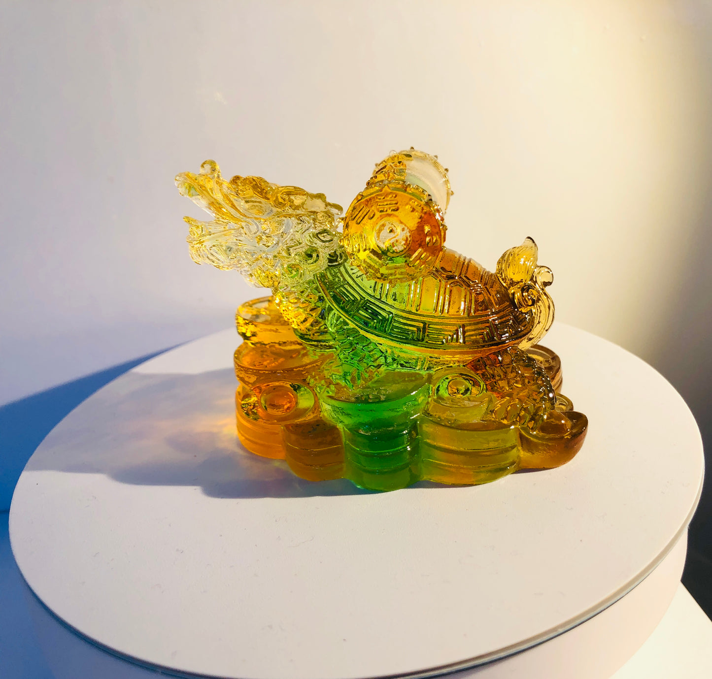 TXJ-925 Mythical creatures Giant Land Turtle ornaments liuli crystal gifts for home office decoration