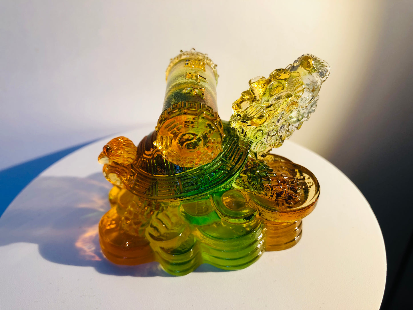 TXJ-925 Mythical creatures Giant Land Turtle ornaments liuli crystal gifts for home office decoration