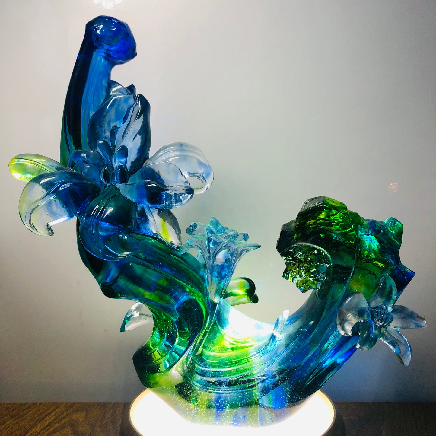 TXJ-931 Liuli Crystal Ornament artwork Home Decor Spring Lily