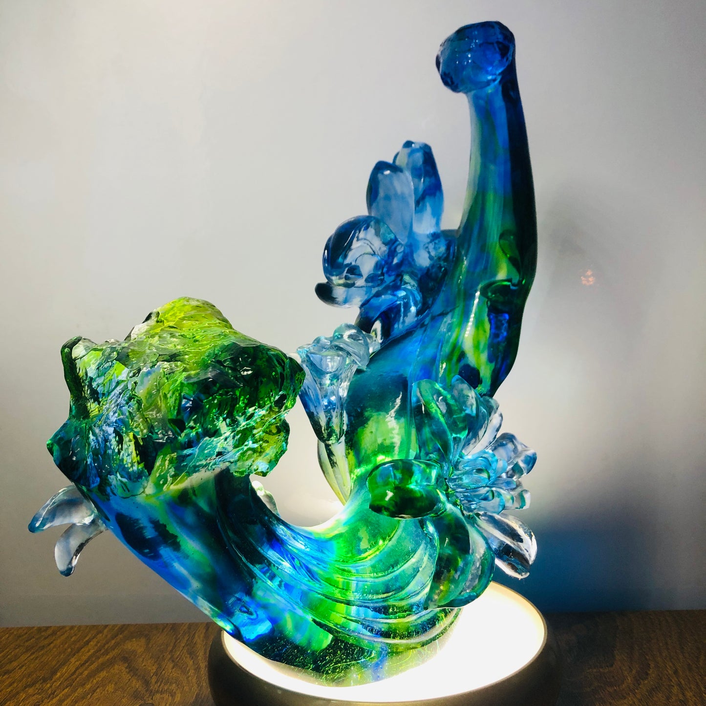 TXJ-931 Liuli Crystal Ornament artwork Home Decor Spring Lily