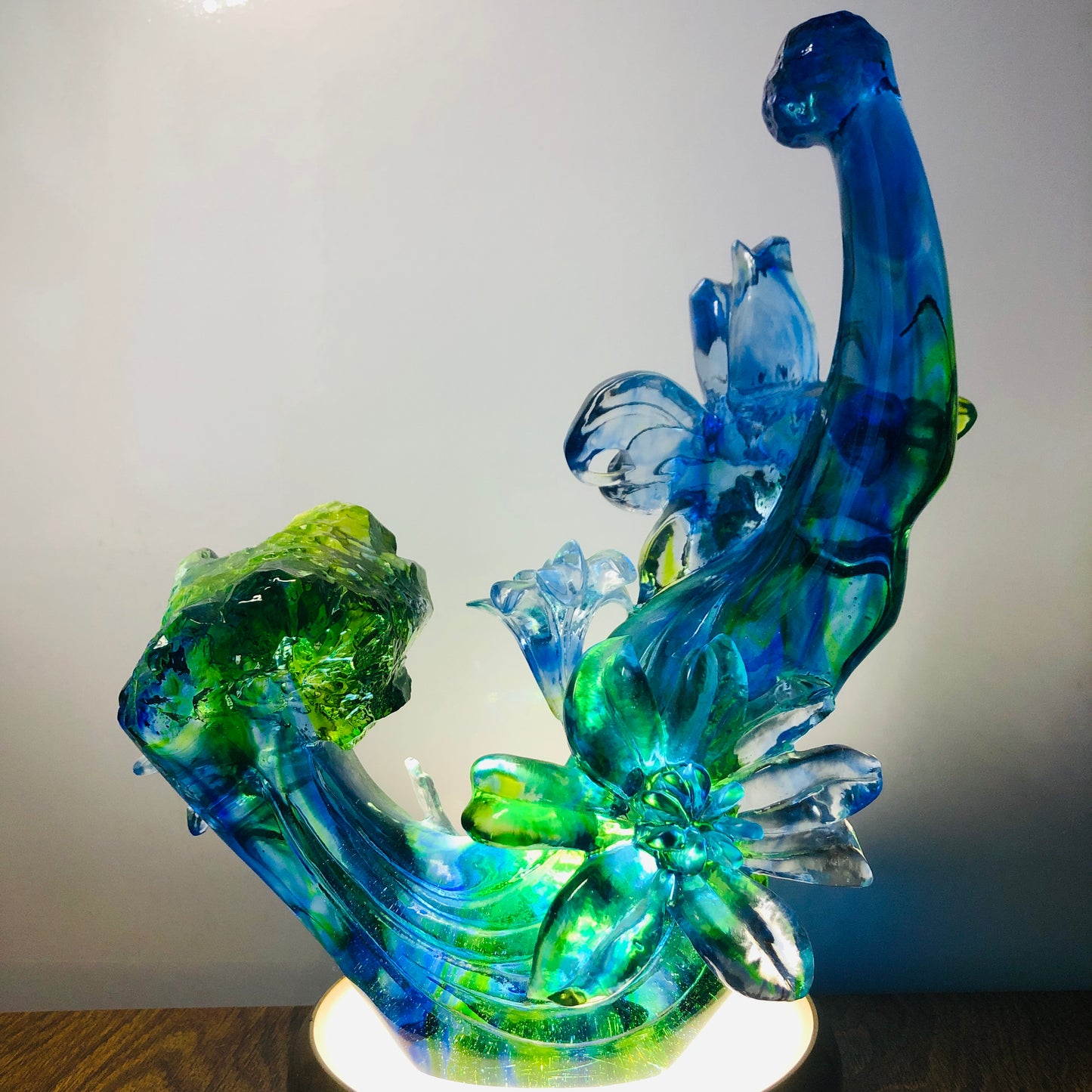 TXJ-931 Liuli Crystal Ornament artwork Home Decor Spring Lily