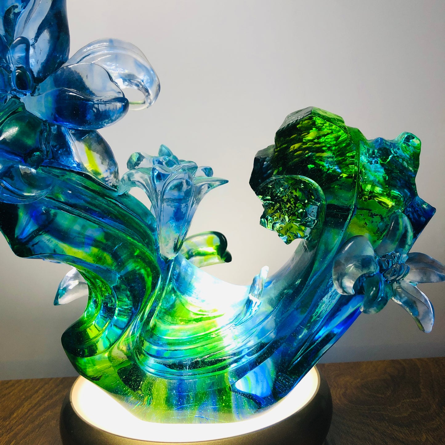 TXJ-931 Liuli Crystal Ornament artwork Home Decor Spring Lily