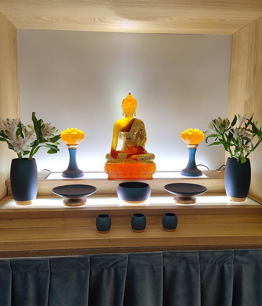 TXJ-900-2 A 10-piece Copper Leisurely Worship Buddha Altar Set home temple decoration ornaments