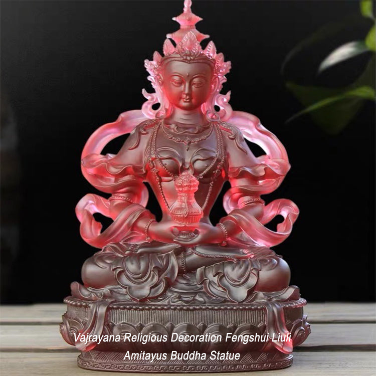TXF-002 Vajrayana Religious Decoration Fengshui Liuli Amitayus Buddha Statue
