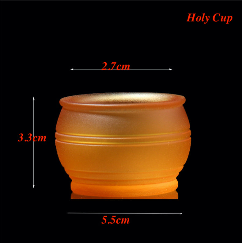 TXJ-371 A 6-piece Lotus Worship Supplies Set Home Decoration Gift box Liuli Censer+Candle Holder+Cup