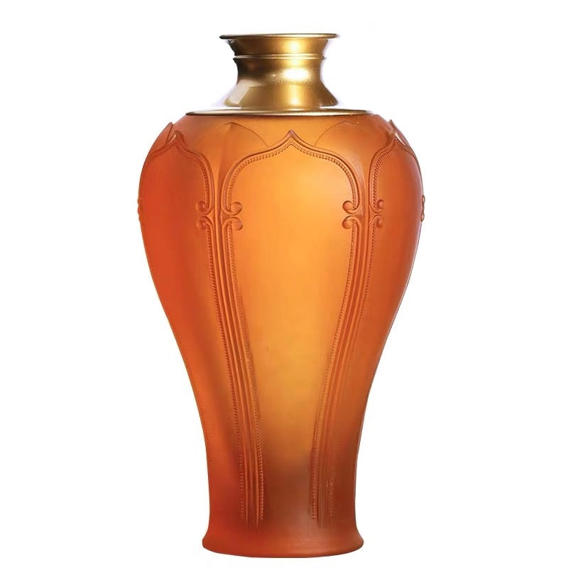 TXJ-331 Liuli Auspicious-flower Luxury Unique home decoration flower vase