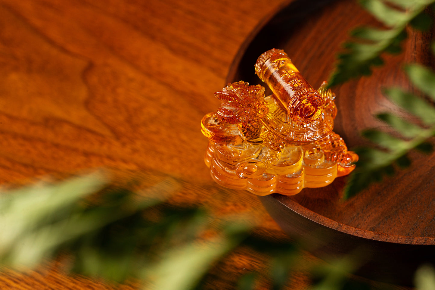 TXJ-925 Mythical creatures Giant Land Turtle ornaments liuli crystal gifts for home office decoration