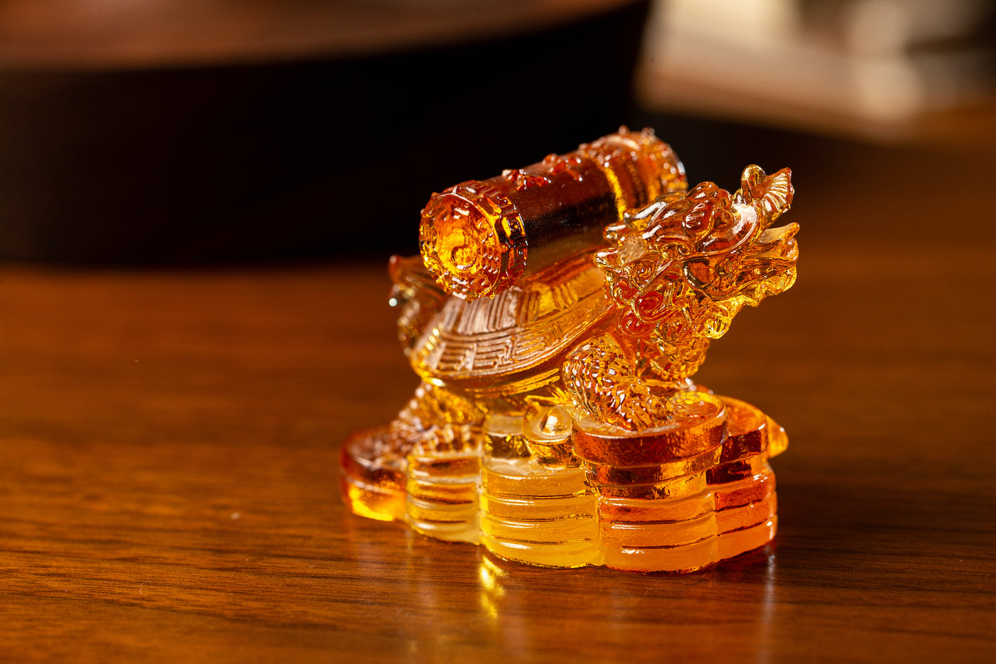 TXJ-925 Mythical creatures Giant Land Turtle ornaments liuli crystal gifts for home office decoration