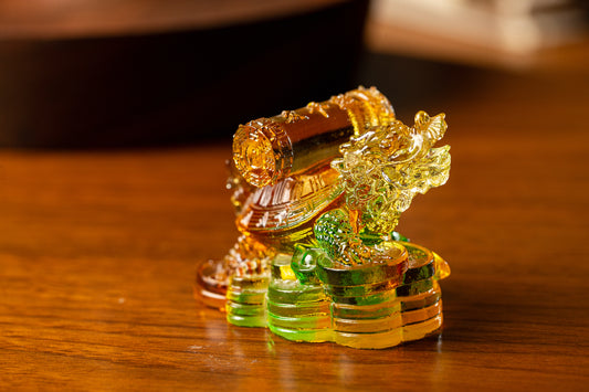TXJ-925 Mythical creatures Giant Land Turtle ornaments liuli crystal gifts for home office decoration