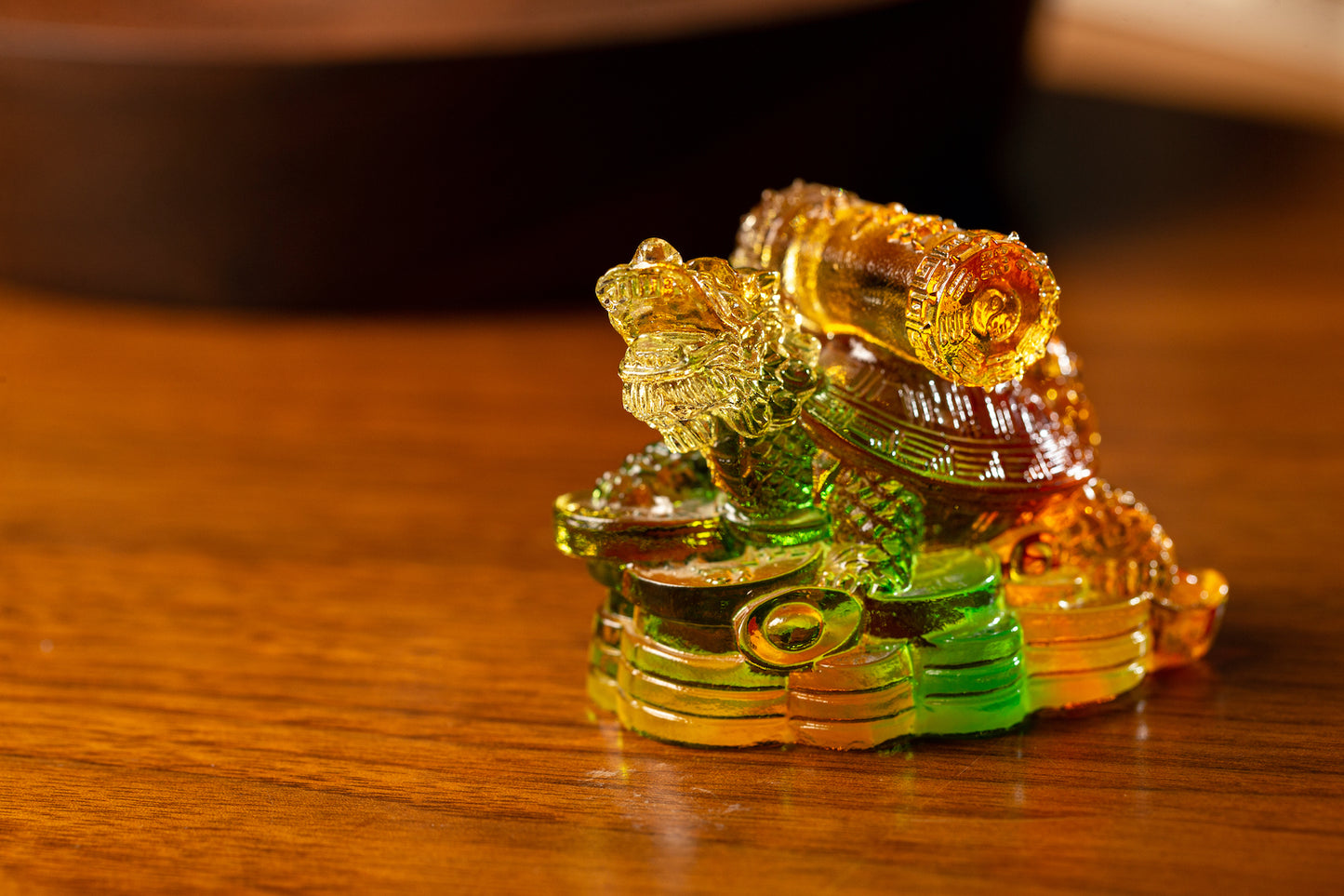 TXJ-925 Mythical creatures Giant Land Turtle ornaments liuli crystal gifts for home office decoration