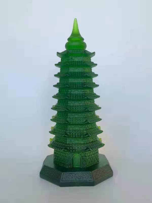 TXJ-913 Fengshui Ornaments traditional Liuli Wenchang Tower