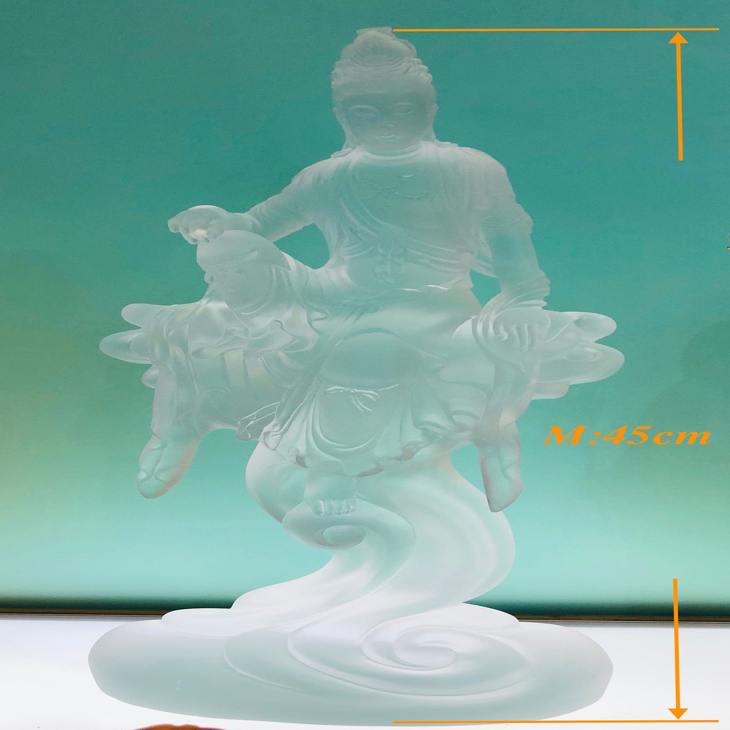 TXF-109 Home Shrine Decoration Ornament Traditional Liuli Customized Fearless avalokitesvara kwan yin guanyin statue