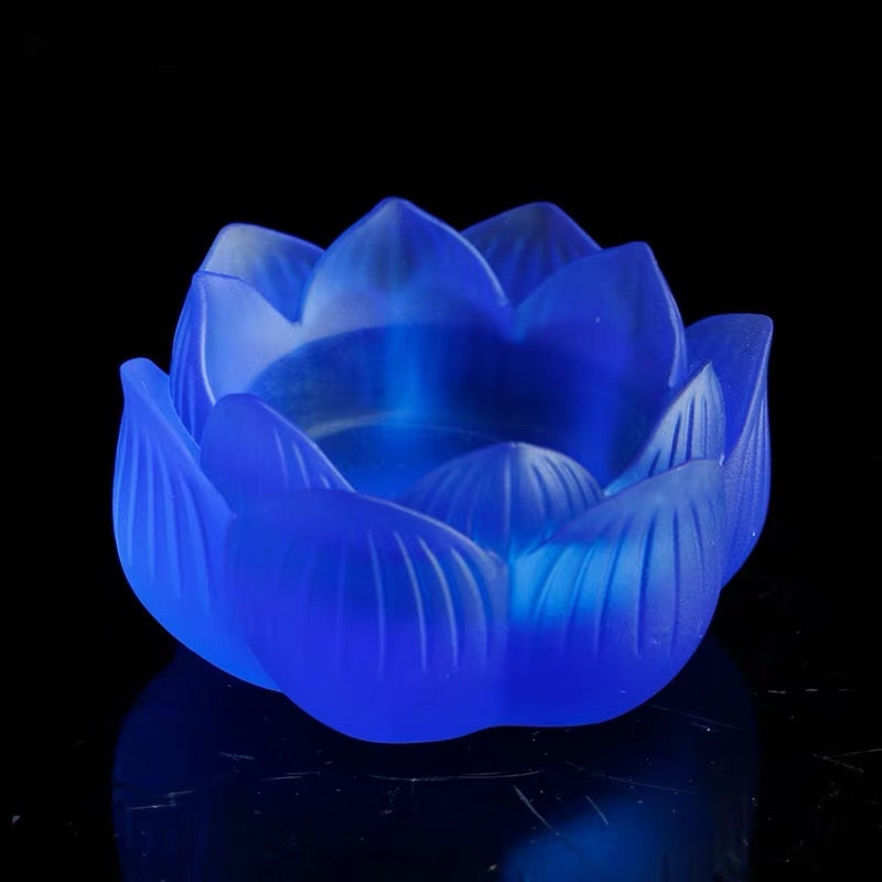 TXJ-211High Quality Seven Colors Lotus flower Liuli  candle holder