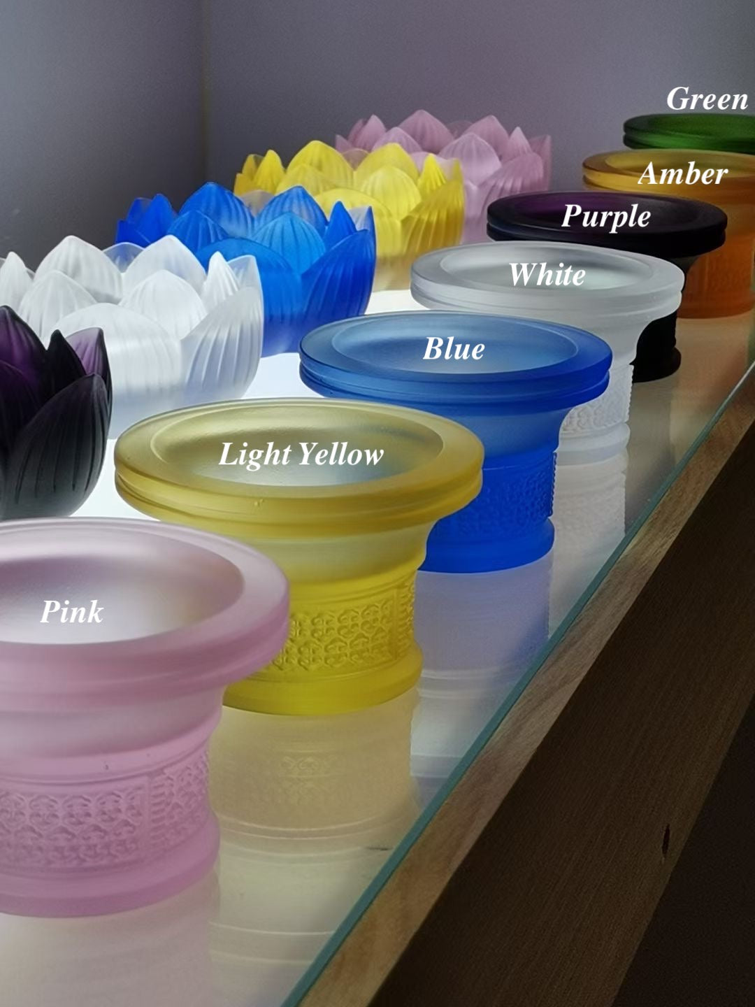 TXJ-301 High Quality Liuli crystal Flounce Candle Holder Home Decoration Ornament