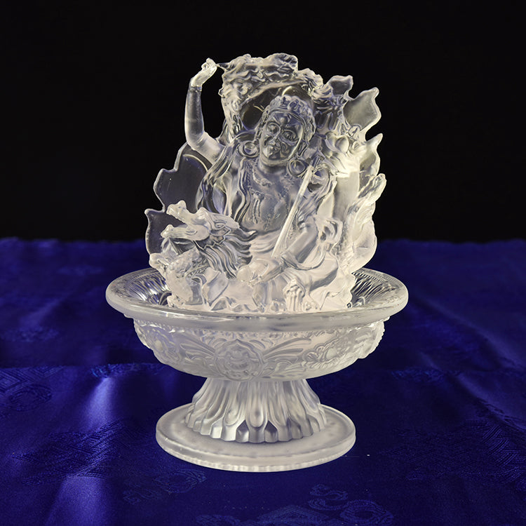 TXF-011 Traditional Liuli Tibetan Buddhism God Of Wealth and Fortune the Five Jambhalas/Offering Water Five Jambhalas