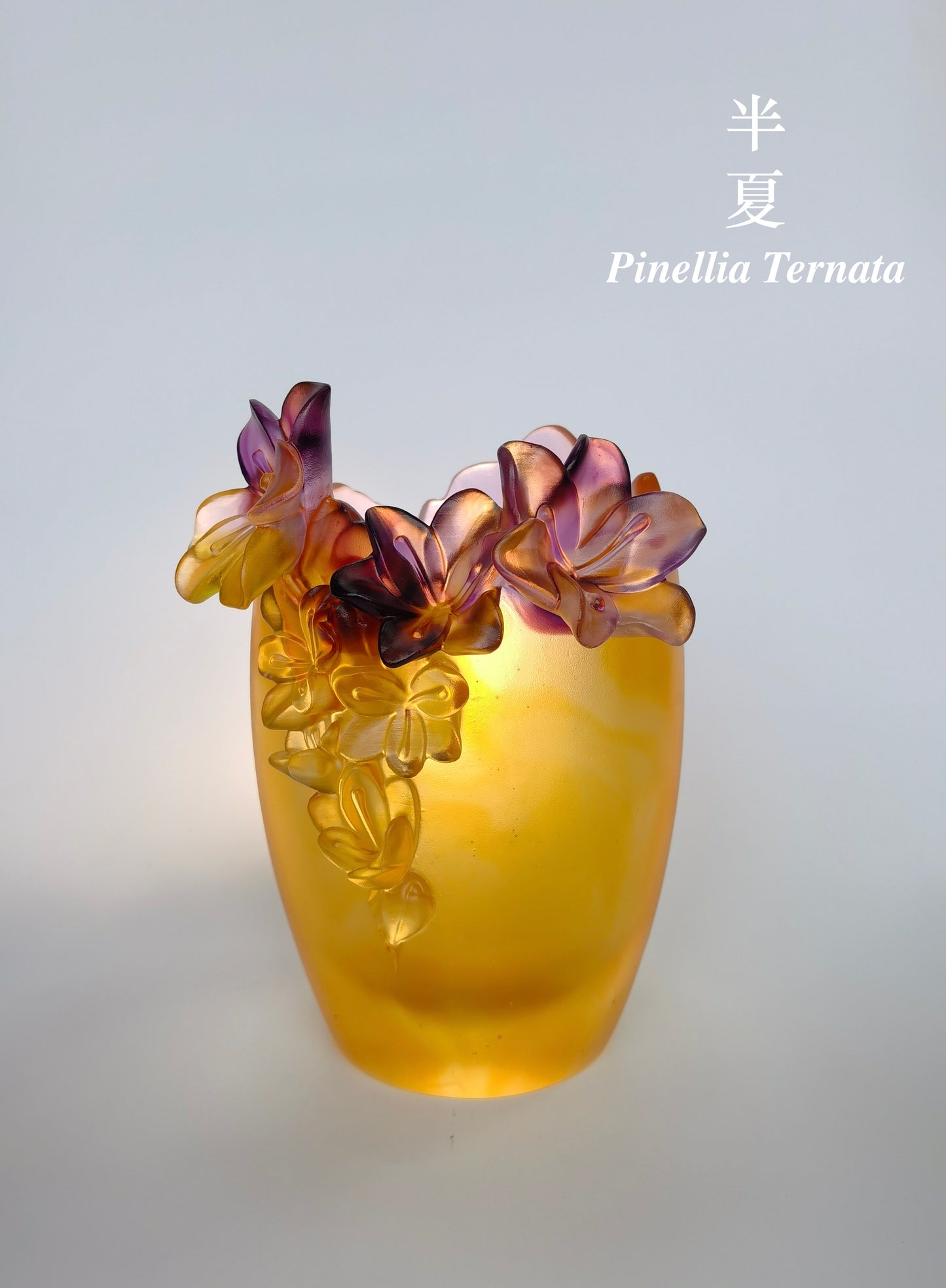 TXJ-936 New arrivals wedding party decoration Liuli crystal glass luxury vase Pinellia Ternata