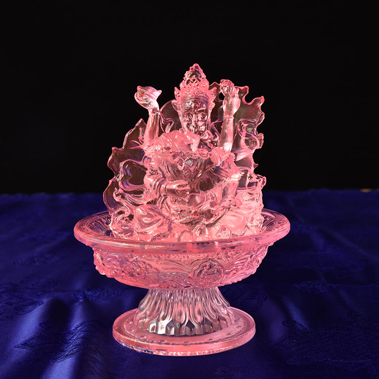 TXF-011 Traditional Liuli Tibetan Buddhism God Of Wealth and Fortune the Five Jambhalas/Offering Water Five Jambhalas
