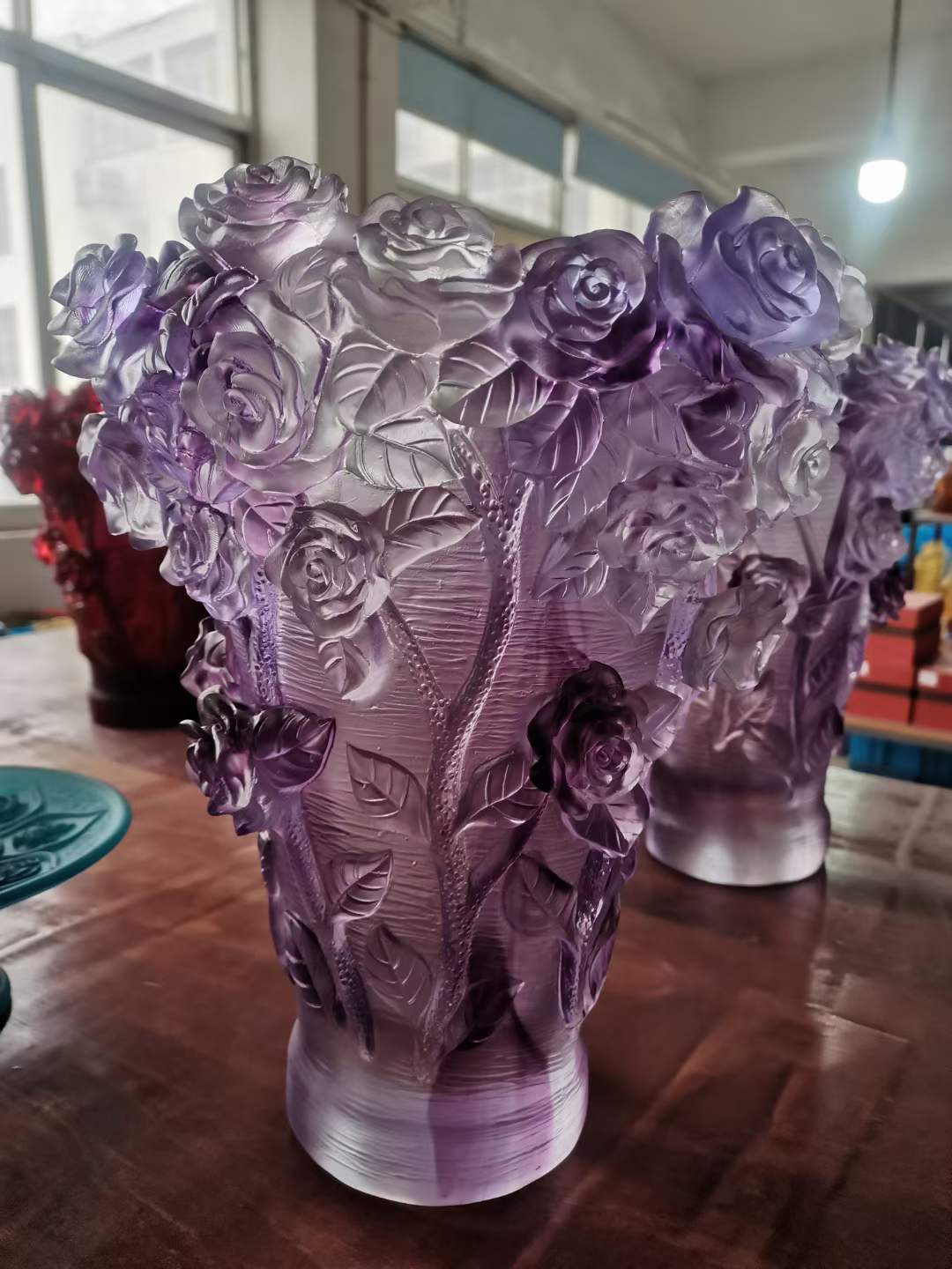 TXJ-940 Rose Vase Wedding Party Decoration Centerpiece Traditional Liuli crystal