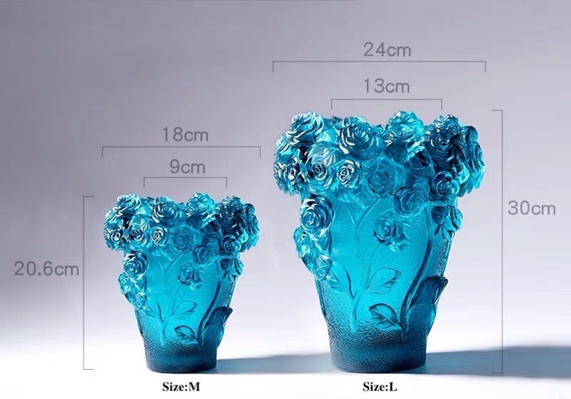 TXJ-940 Rose Vase Wedding Party Decoration Centerpiece Traditional Liuli crystal